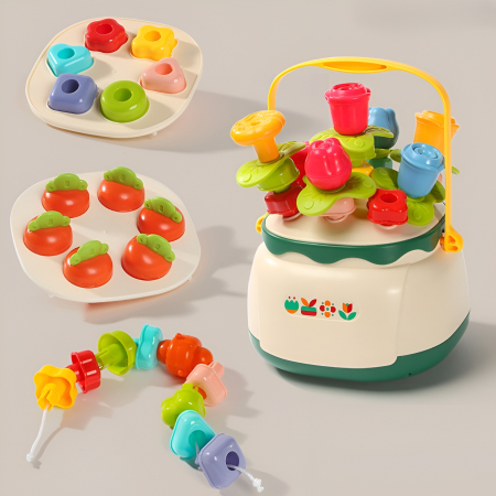 Jucărie Educativă Tip Flower Nails – Joc de Sortare și Înșurubare Flori, Montessori, Copii 18+ Luni [2]