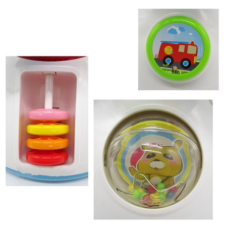 Jucărie Interactivă 2-în-1 cu Proiecție și Muzică – Volan Rotativ, Lumini, Sunete, Activități Sensoriale, 12+ luni [3]