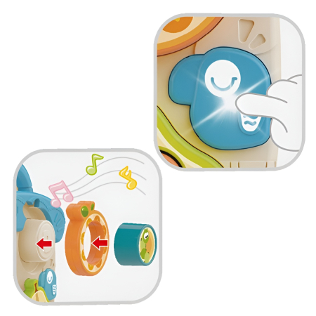 Jucărie Interactivă Forme și Sunete 18+ luni – Panou Educațional cu Animale și Butoane Muzicale [1]