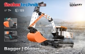 Lego si constructii - Kit STEM Excavator de asamblat si manevrat, Fischertechnik