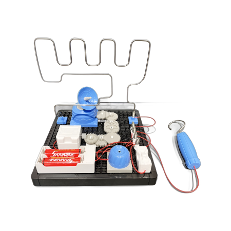 Educative si montessori - Kit STEM labirint electric cu circuite și roți dințate – joc educativ DIY pentru experimente științifice copii, 6 ani+
