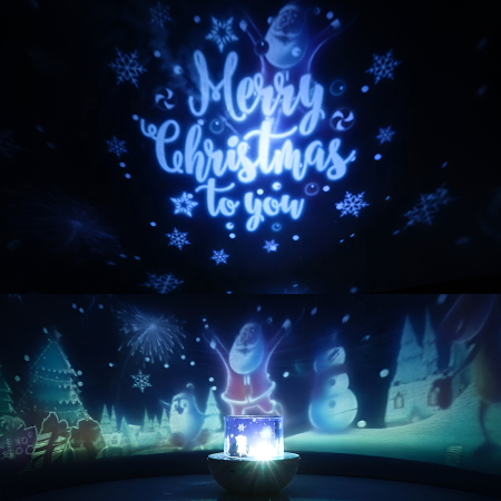 Lampă Proiector 2 în 1 Ren – 6 Filme Interșchimbabile, Proiecție 360°, Veioză de Noapte, 18.5 cm [2]