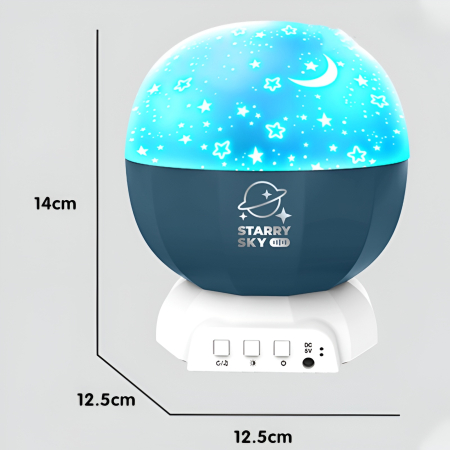 Lampă Proiector Cer Instelat – 6 Filme Interșchimbabile, Mod Veioză, Rotire 360°, Starry Sky [3]