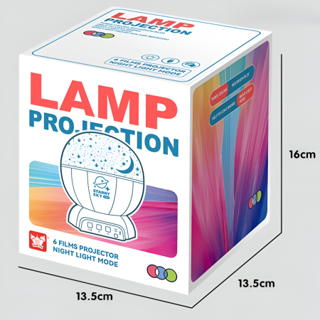 Lampă Proiector Cer Instelat – 6 Filme Interșchimbabile, Mod Veioză, Rotire 360°, Starry Sky [4]