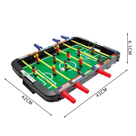 Educative si montessori - Masă de fotbal copii tip foosball – Joc de masă interactiv 2–4 jucători, cu scor manual, dimensiune mare 43 cm, 5+ ani