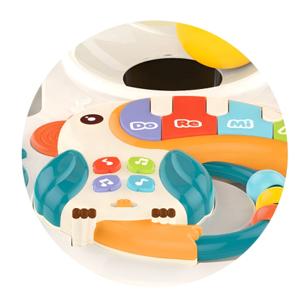 Masă Interactivă 8 în 1 pentru Bebeluși – Turn Cu Bile, Pian, Activități Sensoriale și Lumini, 75 cm [6]