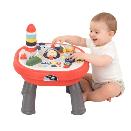 Masă Interactivă Educațională pentru Bebe – Learning Table 18+ luni, Activități cu Lumini, Butoane, Rachetă & Mecanisme Distractive [1]