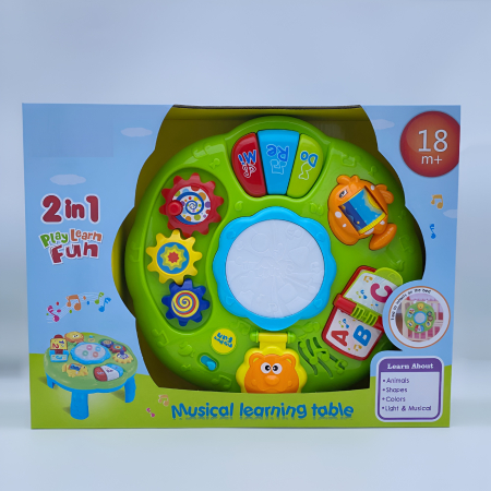 Masă Interactivă Muzicală 2-în-1 pentru Copii 18+ luni – Sunete, Lumini, Activități Educaționale | Learning Table [5]