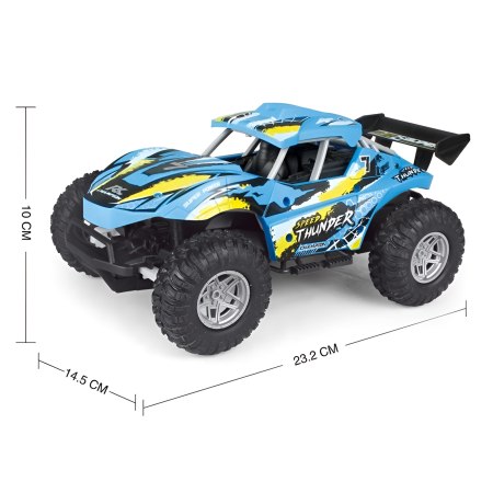 Mașină Offroad cu Telecomandă 1:16 – Speed Thunder RC Buggy, Roți Mari, 4 Canale, Jucărie pentru Copii 3+ [1]