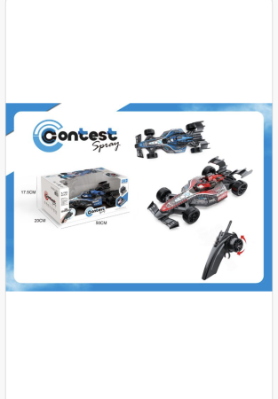 Noutati - Mașină RC Formula 1 Contest Spray 2.4GHz, Telecomandă Tip Volan, Viteză Mare, Design Racing, Culoare Aleatorie