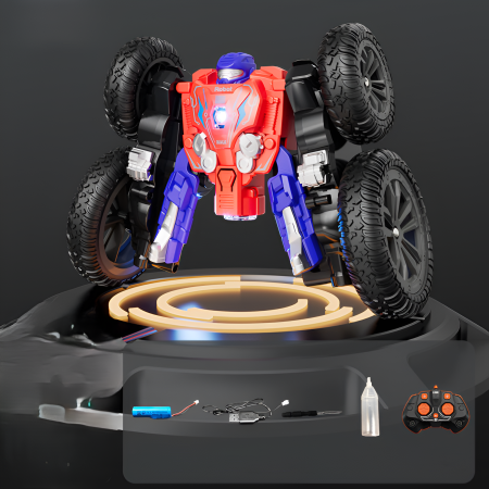 Mașină RC Stunt Car Spray 2.4GHz – Rotire 360°, Lumini LED, Telecomandă, Culoare Aleatorie [2]