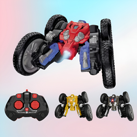 Mașină RC Stunt Car Spray 2.4GHz – Rotire 360°, Lumini LED, Telecomandă, Culoare Aleatorie [1]