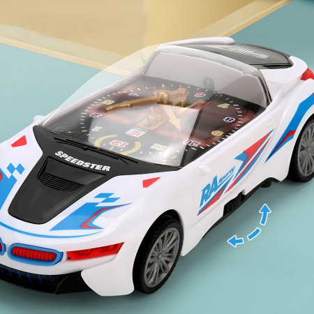 Mașină sport de jucărie cu lumini LED și încărcare USB – Bolid interactiv pentru copii | Mașinuță racing cu efecte spectaculoase, 3 ani+ [2]