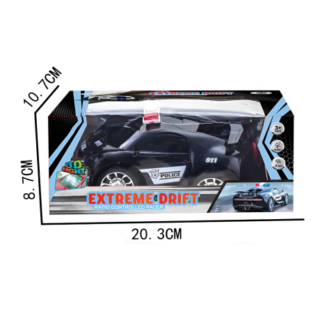 Mașinuță Poliție 3D Light cu Lumină și Muzică, Drift, 17 cm – Jucărie Interactivă pentru Copii [2]