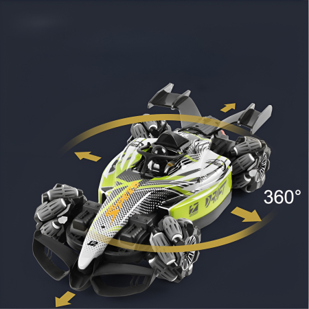 Mașinuță RC Formula Drift 360° – Efect Jet Luminos, Roti Omni-Direcționale, Viteză Mare, 34.5 cm [4]