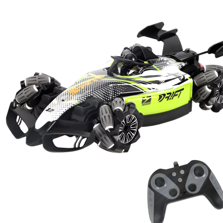 Mașinuță RC Formula Drift 360° – Efect Jet Luminos, Roti Omni-Direcționale, Viteză Mare, 34.5 cm [1]