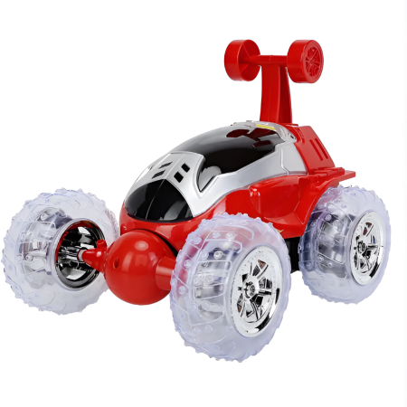Mașinuță RC Stunt 360° cu Volan Telecomandă, Lumină și Baterie Reîncărcabilă – Jucărie Interactivă pentru Copii
