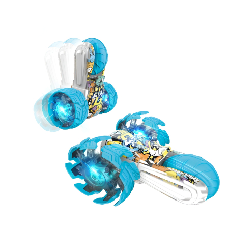 Mașinuță RC Stunt Graffiti 360° – Iluminare LED, 2.4GHz, Roti XXL, 16.8 cm – Roz/Albastru [1]