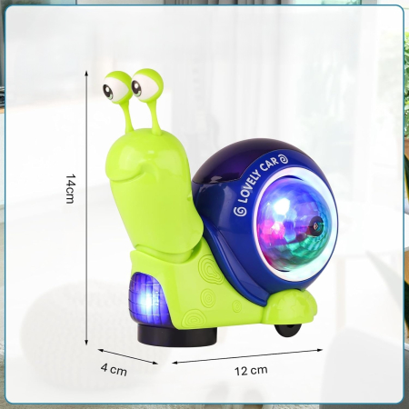 Melc Interactiv cu Lumină și Muzică – Jucărie Electrică cu Proiecție Colorată și Mișcare Automată, 3+ Ani [4]