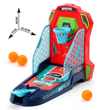 Noutati - Mini joc de baschet pentru copii – Joc interactiv de masă cu lansator, mingi incluse, 3+ ani