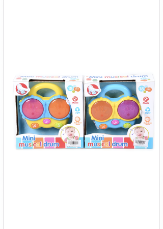 Mini Tobă Muzicală Interactivă pentru Copii – Jucărie cu Lumini și Sunete, Dezvoltare Ritm și Coordonare, 18 Luni+ [1]