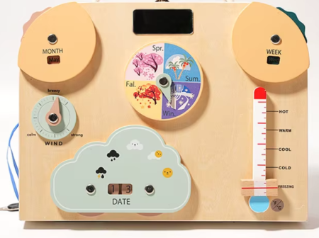 Montessori Geanta Pliabila din Lemn – Jucarie Educationala pentru Copii, Dezvoltare Creativa, Invatare Timpurie, Jucarie pentru Gradinita, Becuri Luminoase, Cadou Ideal pentru Prescolari [1]