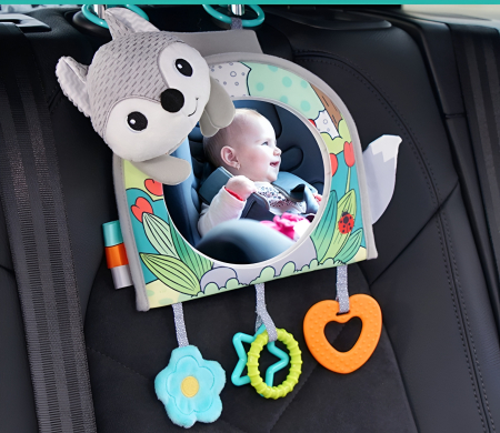 Oglindă Auto pentru Bebeluși cu Jucării Senzoriale – Siguranță, Distracție și Dezvoltare Vizuală, 0+ luni [2]
