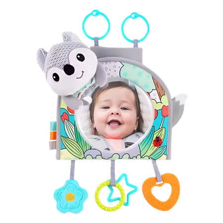 Noutati - Oglindă Auto pentru Bebeluși cu Jucării Senzoriale – Siguranță, Distracție și Dezvoltare Vizuală, 0+ luni