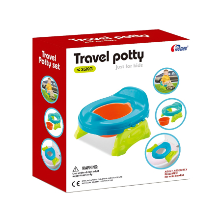 Oliță portabilă de călătorie pentru copii – vas WC mobil cu recipient detașabil, stabilă și ușor de transportat, suport până la 35 kg, ideală pentru drum și vacanțe [2]