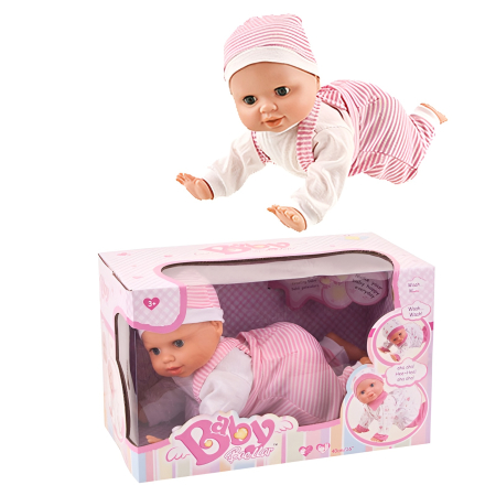 Păpușă Interactivă Baby Crawler – Bebeluș care Merge de-a Bușilea, Sunete Realiste, 40 cm, Jucărie pentru Copii 3+