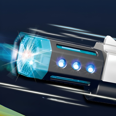 Pistol de jucărie cu laser și proiecție pentru copii – Blaster futurist cu lumini, efecte și țintire, 29 cm [1]