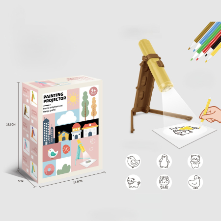 Proiector de desen pentru copii – Lampă de pictat cu șabloane, joc creativ educativ, 3+ ani [1]