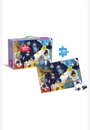 Educative si montessori - Puzzle educativ copii 180 piese – Aventură în spațiu cu astronauți și planete | Joc de logică și concentrare 3+ ani
