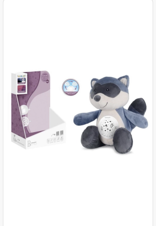 Noutati - Raton de pluș pentru bebeluși cu lumină de veghe și sunete – Jucărie calmantă pentru somn liniștit