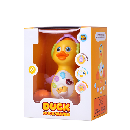 Jucarii bebelusi - Rățușcă Interactivă cu Muzică și Lumini – Duck Waver, Jucărie Electrică 18+ luni | Dans, Sunete, Învățare prin Joacă