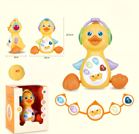 Rățușcă Interactivă cu Muzică și Lumini – Duck Waver, Jucărie Electrică 18+ luni | Dans, Sunete, Învățare prin Joacă [1]