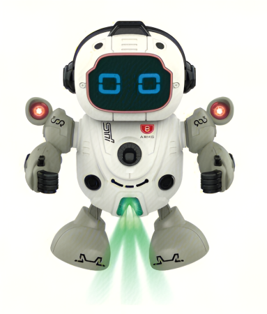 Educative si montessori - Robot Dansator Interactiv cu Lumină & Muzică – Roboțel Inteligent pentru Copii, 18.5 cm, Model AMR8