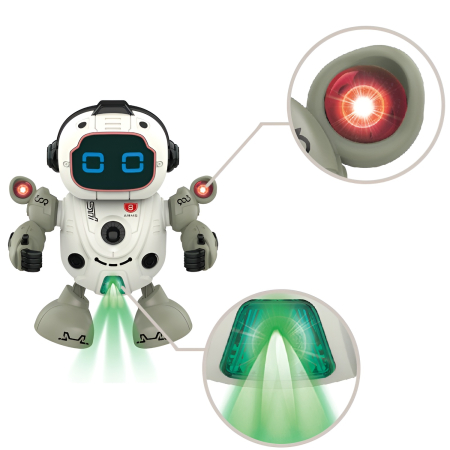 Robot Dansator Interactiv cu Lumină & Muzică – Roboțel Inteligent pentru Copii, 18.5 cm, Model AMR8 [1]
