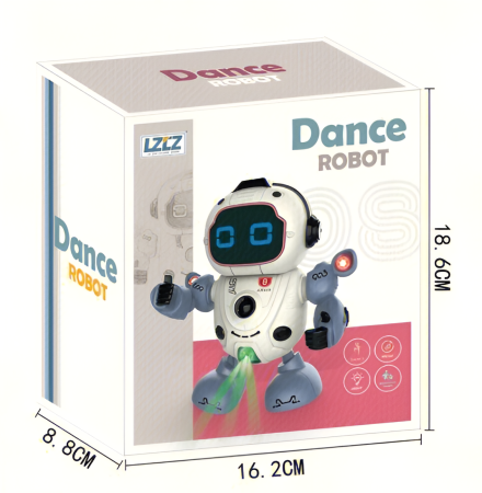 Robot Dansator Interactiv cu Lumină & Muzică – Roboțel Inteligent pentru Copii, 18.5 cm, Model AMR8 [4]