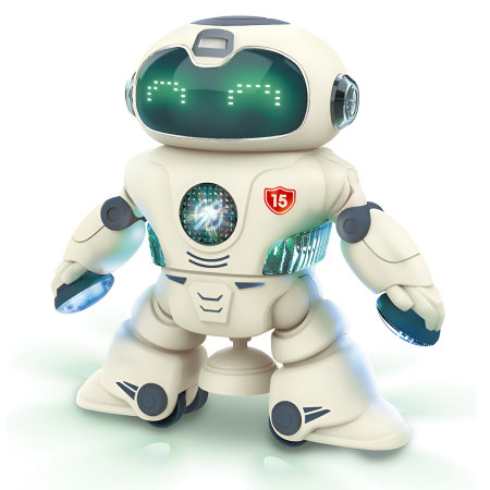 Robot Dansator Rotativ cu Lumini LED și Muzică – Jucărie Interactivă 18,7 cm pentru Copii [1]