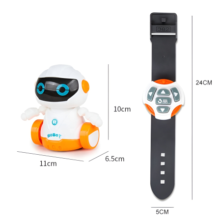 Robot Inteligent cu Control prin Brățară – Funcție de Programare, Lumină și Sunete, Jucărie Interactivă Educativă pentru Copii 3+ Ani [3]