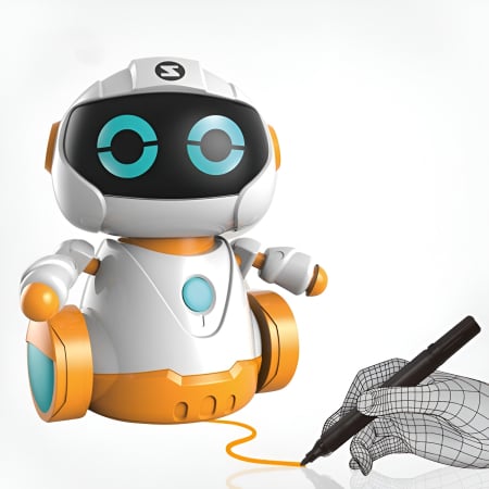 Educative si montessori - Robot Interactiv care Urmărește Linia – Smart Remote Control, Lumini LED, Funcții Programe, Jucărie Educativă pentru Copii 3+