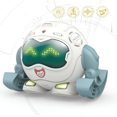 Educative si montessori - Robot Interactiv Tumbling cu Control Vocal, Senzori Tactili și Mișcare 360° – Jucărie Inteligentă pentru Copii