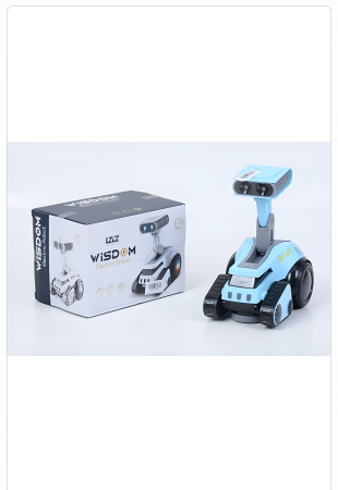 Robot Interactiv Wisdom cu Senzaori și Lumină – Jucărie Inteligentă pe Șenile pentru Copii [3]