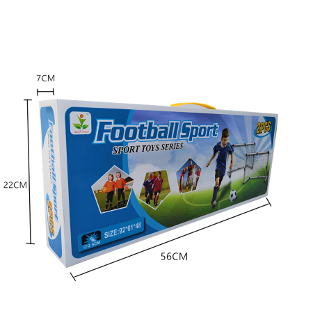 Set 2 Porți de Fotbal pentru Copii – Football Sport, 120×63×56 cm, Joc Exterior & Interior, Antrenament și Joacă [1]