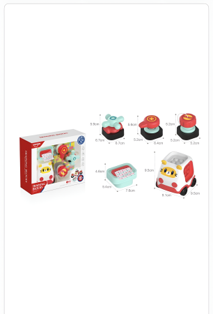 Set Busy Blocks Montessori 18+ luni – Jucărie Senzorială cu 5 Module și Mașinuță pentru Dezvoltarea Motricității [2]