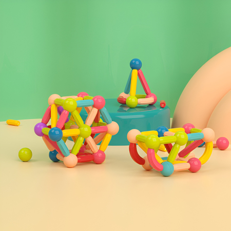 Set construcție magnetic copii 36 piese – Joc educativ STEM cu piese magnetice, 3 ani+ [1]