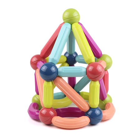 Set construcție magnetic copii 36 piese – Joc educativ STEM cu piese magnetice, 3 ani+ [2]