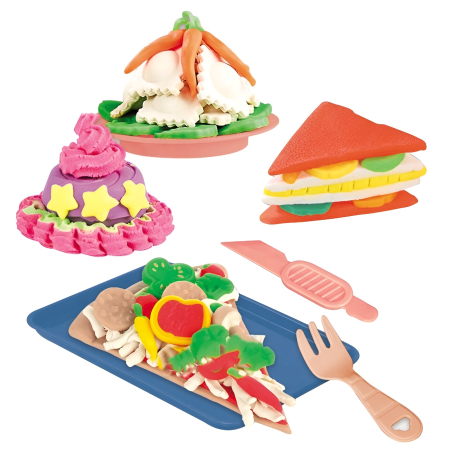 Set Creativ Din Plastilină „Gourmet Platter” – Atelier Culinar Colorat cu Matrițe & Accesorii, 3+ ani [2]