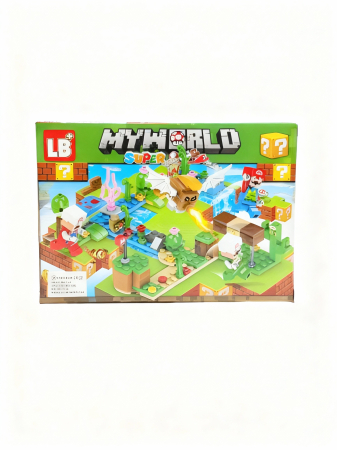 Set de constructie My World Super, tip blocuri compatibile, peisaj tematic interactiv, pentru copii 6+, modele multiple, 80-84 piese [3]